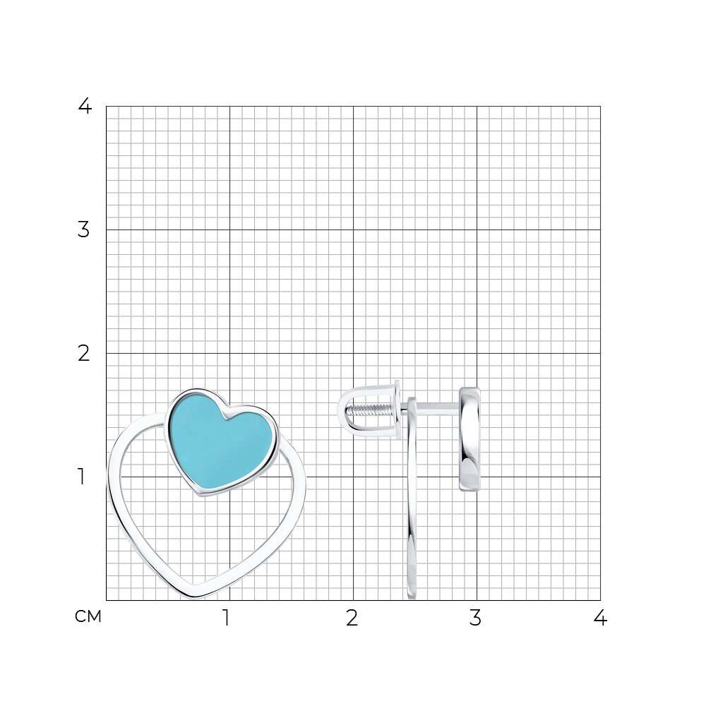 Серьги пусеты 94-122-02191-1