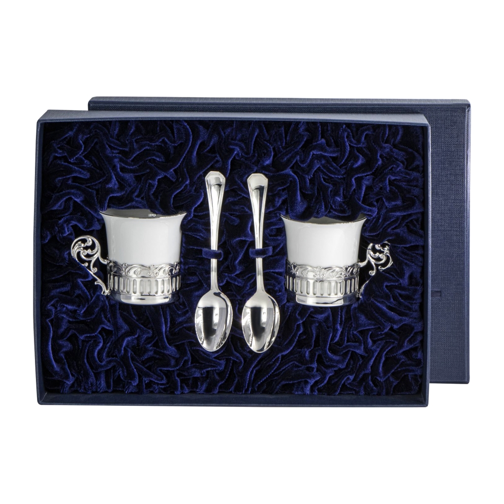 Набор 561НБ07801 чаш/коф &quot;Богема&quot;+лож (4 пр) +футляр