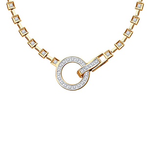 Колье золотые с драгоценными камнями