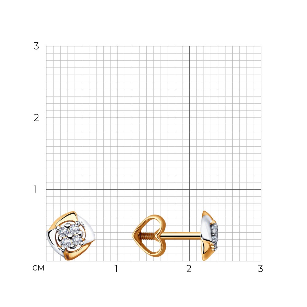 Серьги пусеты 51-122-00398-2