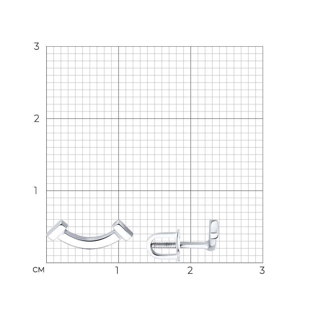 Серьги пусеты 94-122-02250-1
