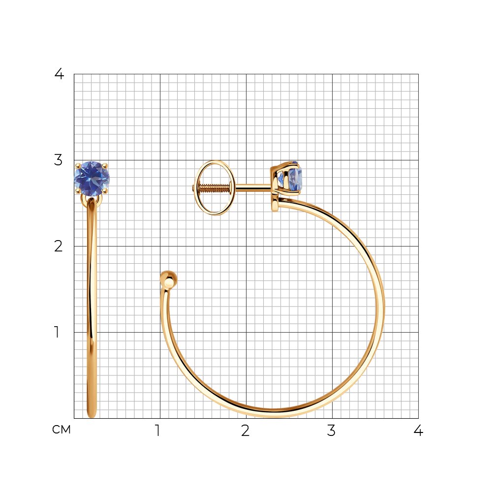 Серьги пусеты 728956