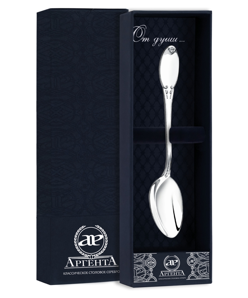 Ложка 1665ЛЖ07801 кофейная &quot;Гладкая&quot; + футляр