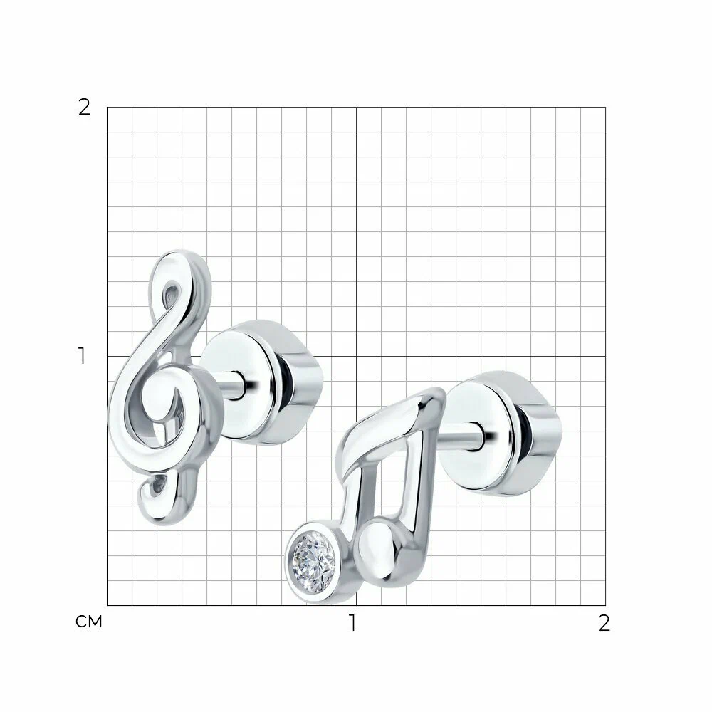 Серьги пусеты 94-122-02285-1