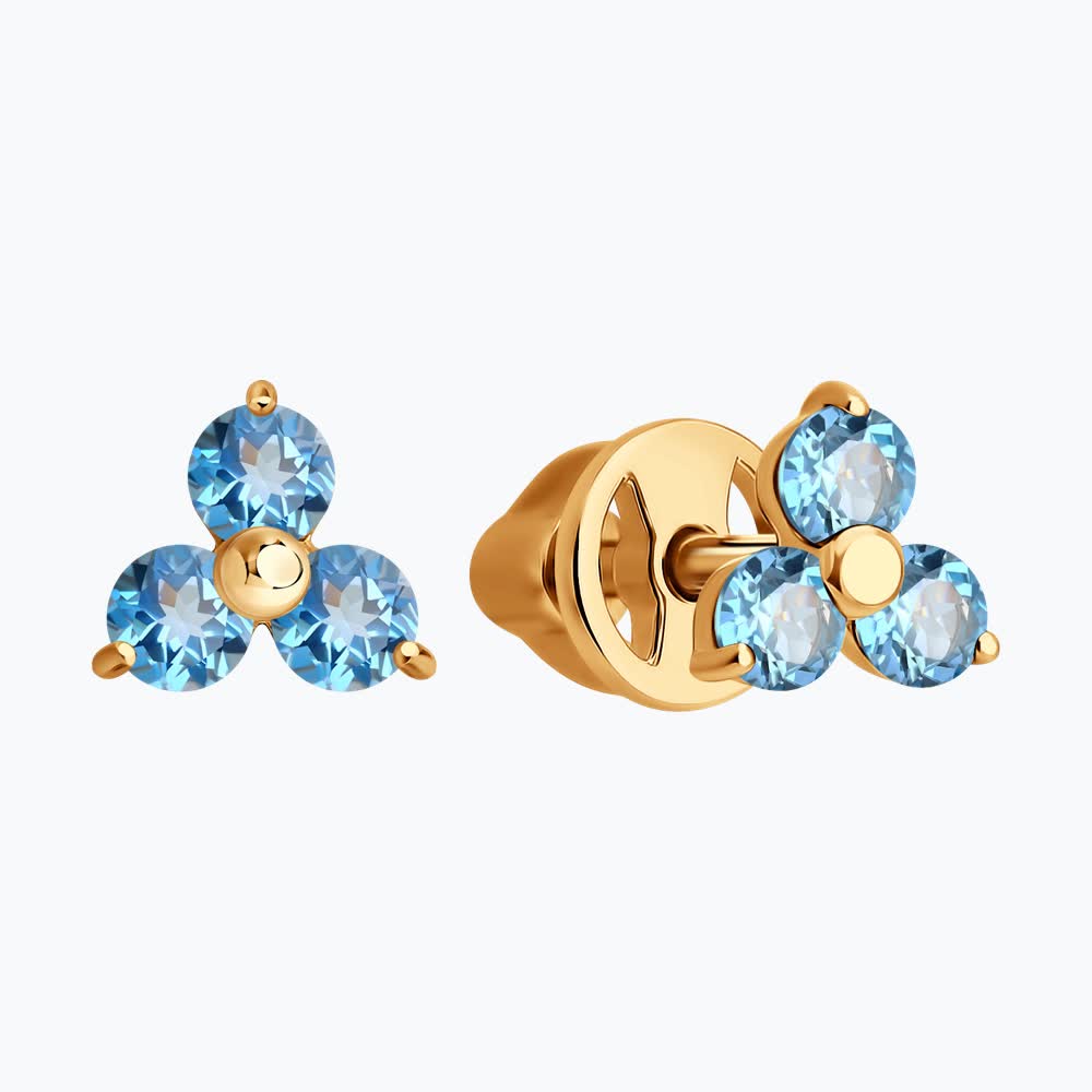 Серьги пусеты 729236