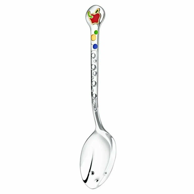 Ложка 974ЛЖ05808 детская DODO "Яблочко" ч/п с эмалью + футляр