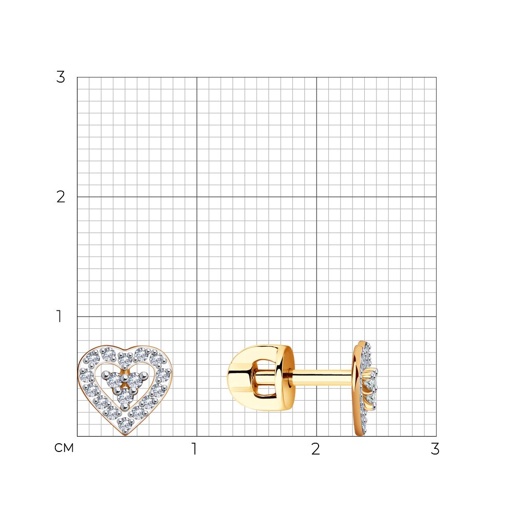 Серьги пусеты 029834