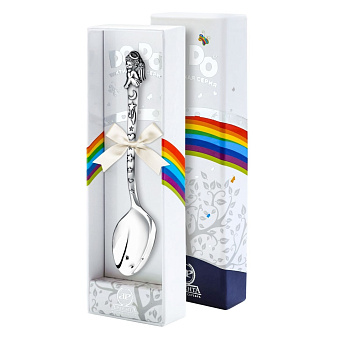 Ложка 1182ЛЖ05806 детская DODO &quot;Ангел&quot; с черн + футляр