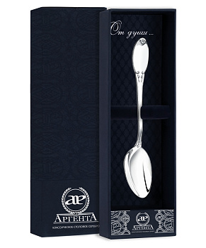 Ложка 1665ЛЖ07801 кофейная &quot;Гладкая&quot; + футляр